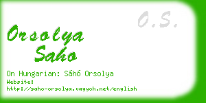 orsolya saho business card